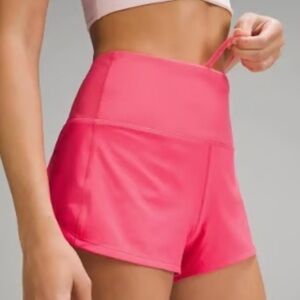 lululemon glaze pink speed up HR short 2.5” lined size 6 nwt
